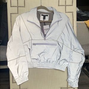 BRAND NEW never worn gray reflective windbreaker